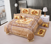 Prêt à expédier 10 pièces Couverture douce en polaire taille King 2 plis réversible Couverture en peluche soyeuse chaude pour l'automne et l'hiver
