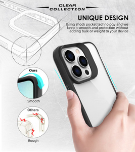 กันกระแทกสีดำกันชนกรณีโทรศัพท์ที่ชัดเจนสำหรับ <span class=keywords><strong>iPhone</strong></span> 14 Pro Max 13 12 11 XR XS 8 7 Plus <span class=keywords><strong>SE</strong></span> <span class=keywords><strong>2020</strong></span>โปร่งใสซอฟท์อะคริลิปกเครื่องคอมพิวเตอร์ - Product Image 5
