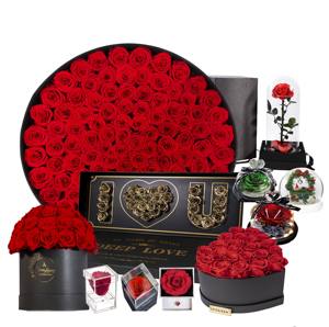 Flores al por mayor regalos del Día DE LA Madre longevidad verdadera naturaleza inmortalidad eterna preservada para siempre rosa en caja - Product Image 1