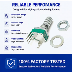Potenciómetro Rotatorio de Audio de 9mm <span class=keywords><strong>Serie</strong></span> 097, Resistencia Variable, Control de Volumen B5K B10K B20K B50K B100K, Fábrica OEM/ODM - Product Image 6