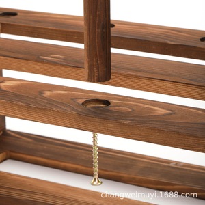 Solid Wood Double Layer <b>Shoe</b> <b>Rack</b> For Boots <b>Storage</b> With Lower Shelf Balcony Dressing Room Use - Product Image 4