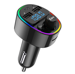 Transmetteur FM <span class=keywords><strong>Bluetooth</strong></span> 5.0 pour <span class=keywords><strong>voiture</strong></span>, lecteur MP3 sans fil sans perte, lumière d'ambiance LED, <span class=keywords><strong>kit</strong></span> audio mains libres pour <span class=keywords><strong>voiture</strong></span>, <span class=keywords><strong>musique</strong></span> - Product Image 4