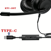 Casque filaire Type-C supra-auriculaire, microphone à réduction de bruit ENC, casque filaire professionnel pour centre d'appels, bureau, vidéoconférence