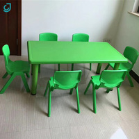 Ensemble table et chaise pour enfants de maternelle à prix abordable, mobilier de classe, table et chaise rectangulaires en plastique pour écoliers à vendre