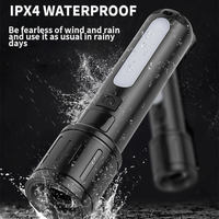 Projecteur LED COB Super Lumineux Blanc Laser Shingel 5 Modes Torche USB Type-C Lampe de Poche Extérieure en Alliage d'Aluminium