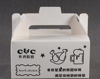 Emballage d'aliments et boissons, boîte artisanale à emporter, emballage en carton rectangulaire pour poulet frit Sushi