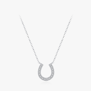 Ailmay 925 encanto de plata esterlina en forma de U deslumbrante AAAAA CZ colgante collar para mujeres niñas regalos del Día de San Valentín joyería fina - Product Image 1