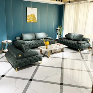 Ensemble de canapés en cuir <span class=keywords><strong>Chesterfield</strong></span> de luxe moderne 1+2+3 places pour la maison, le bureau ou l'hôtel, pour la villa ou l'appartement, meubles de salon - Product Image 3