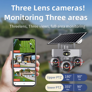 <span class=keywords><strong>Camera</strong></span> an ninh ngoài trời không dây IP PTZ năng lượng mặt trời JOAREON New V380 Pro 3 ống kính WiFi, phát hiện góc nhìn rộng, ba màn hình, âm thanh hai chiều - Product Image 2