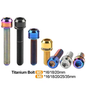 Vis à tête hexagonale en aluminium Weier Industry, finition anodisée, multicolores, attaches pour vélos, M5 M6, différentes longueurs - Product Image 2