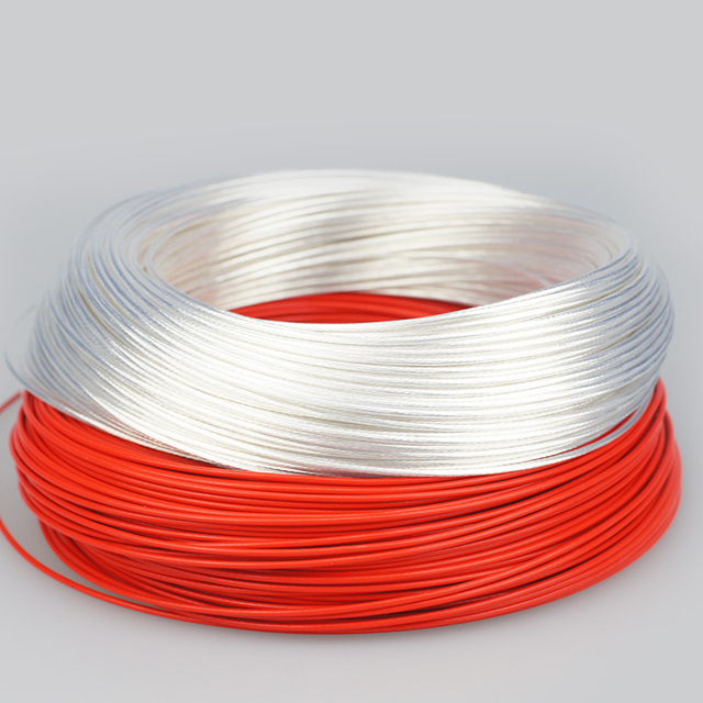 10 Meters 4N Copper Silver Plated FEP Wire High Purity OFC Cable HiFi Audio Speaker Headphone DIY 11/14/15/17/20/24 AWG