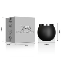 Tasse en acier inoxydable style gourde mate - Ensemble de voyage isotherme à double paroi pour boisson Yerba avec bombilla, pour camping/bureau