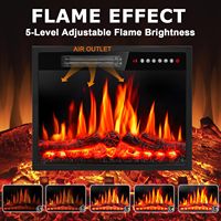 Petit poêle électrique de 23 pouces télécommande moderne 3d lumière LED insert de flamme rv led chauffage de cheminée électrique