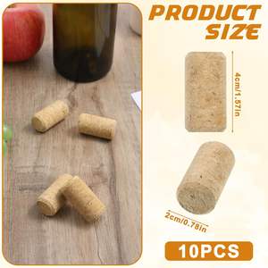 Rode wijnkurk, champagnekurk, rode wijnfleskurk, houten deksel - Product Image 3