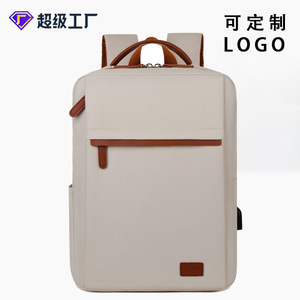 Laptop <b>Backpack</b> <b>Large</b> Capacity Gray Unisex Travel Bag With Handle Spring 2026 - Product Image 5