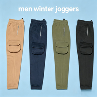 Pantalon de jogging en molleton pour homme YQ364 à 4,3 $ – Pantalon décontracté en tissu éponge brossé doux pour l'automne – Plusieurs couleurs disponibles