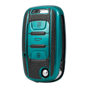 Coque de couverture de clé de voiture en TPU souple en <span class=keywords><strong>cuir</strong></span> Texture pour SGMW WULING RONGGUANG Hongguang porte-clés sac porte-clés - Product Image 4