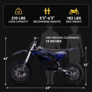 KOOZ HP117E 72V Pro 5000W Moto Elettrica da Cross per Adulti con Motore Brushless, Motocicletta Fuoristrada - Product Image 1