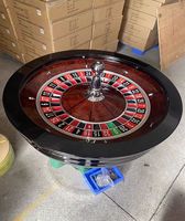 Roue de roulette en bois de luxe professionnelle de 18 pouces de diamètre pour jeu de table de casino pour adultes