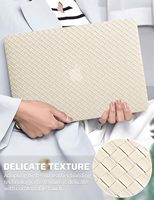 Coque rigide en cuir PU pour MacBook Pro 13 pouces A2338 A2289 A2251 A2159 A1989 A1706
