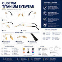 Monturas Ópticas sin Aro Readsun para Hombre, Gafas de Fábrica sin Montura, Monturas Ópticas
