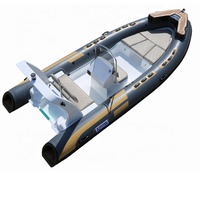 PVC gonflable de bateau de nervure de fibre de verre de 18 pieds certifié CE et matériel d'hypalon pour la pêche et l'utilisation de rivière à vendre