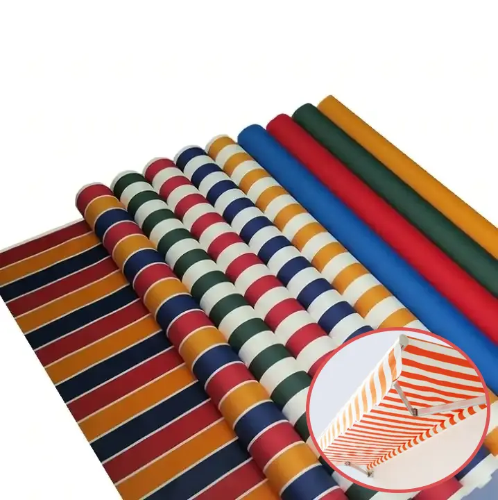 Custom Free Sample Yarn Dyed Anti UV Fading solution dyed textile outdoor functional 100% acrylic fabric for awning