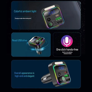 P17s bt5.3 QC3.0 siêu nhanh xe sạc USB <span class=keywords><strong>FM</strong></span> <span class=keywords><strong>Transmitter</strong></span> cho Bluetooth MP3 âm nhạc Máy nghe nhạc WAV pd20w điện thoại di động sạc nhanh - Product Image 4