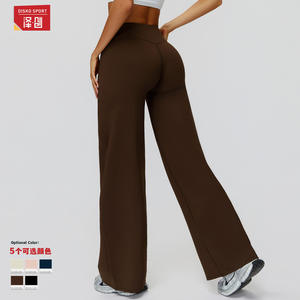 Pantalones Anchos Zechuang de Cintura Alta con Forro Polar Cálido para Mujer, Estilo Deportivo para Correr al Aire Libre ECK5502 2 - Product Image 5