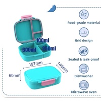 Aohea Boîte à lunch bento portable personnalisée, nouvelle conception, étanche, couvercle en PP, sans BPA, avec plusieurs compartiments pour enfants