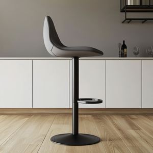 Taburete moderno de cuero para comedor, base cuadrada, encimera de cocina, taburete de Bar, muebles con reposabrazos - Product Image 1
