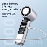 Ventilateur portable USB haute vitesse à refroidissement par glace, affichage numérique, design pliable, moteur sans balais, faible bruit - Approvisionnement exclusif en gros
