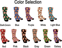 Bas quantité minimale de commande visage sur mesure drôle personnalisé Photo photo impression chaussette concevoir vos propres chaussettes de sublimation vierges personnalisées