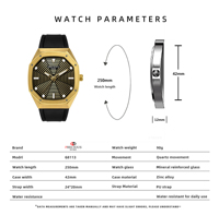 Montres à quartz pour hommes transfrontalières avec cadran à aiguilles lumineuses en verre minéral, bracelet en silicone résistant à l'eau, fabricant direct