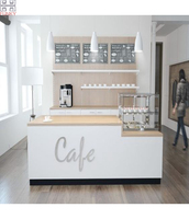 Meuble de bar à vin moderne en surface solide blanc glacier, finition ultra brillante, design écologique, pour usage agricole et scolaire, garantie 10 ans