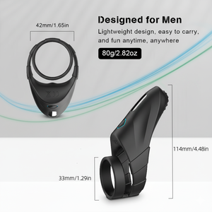 Casemee Penis &amp; P-Spot Stimulation Men's Silicone Penis <strong>Cock</strong> <strong>Ring</strong> Wearable Dual-<strong>Ring</strong> Vibrator With Perineum Teaser - Product Image 3