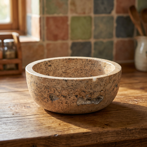 Natural <b>Marble</b> <b>Polished</b> Serving Bowl 12x12 Modern Decorative Salad & Dinner Bowl for Home Party - Product Image 2