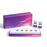 Boîte d'emballage verticale pour flacon de peptide avec couvercle et base personnalisés, insert en mousse EVA