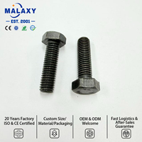 Baut Kombinasi Kepala Heksagonal Luar 304 Baja Tahan Karat Set Mur Sekrup Finishing Polos M6M8M10 Metrik QD Merek Ulir Standar