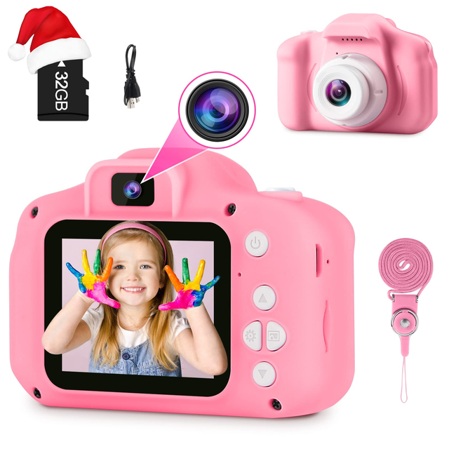 Security Digital Video 2 Inch Toy Girl Boy Mini Camera Shockproof 1080P Language Photo Gift Cartoon Frame Hd Kids Camera