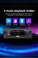 Lecteur MP3 universel FM BT AUX USB 4RCA, autoradio haute puissance, écran LED, enregistreur audio