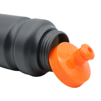 Bouteille de cyclisme personnalisée écologique pour adultes avec paille rabattable, à boire directement, portable, compressible, pour la randonnée et les activités de plein air, design moderne