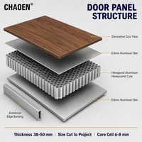 Panneau composite en aluminium alvéolaire à grain de bois clair, nouveau panneau de porte chinois, épaisseur personnalisée