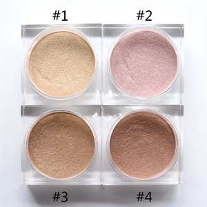 Private Label Organic Natural Highlighter Makeup Palette 3D Wasserdichtes Glitter Body Shimmer Pulver Bronzer Loose Mineral Powder - Product Image 2
