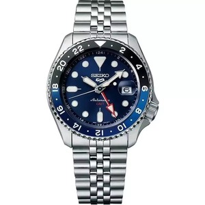 Seiko 5 גברים gmt בלוק צבע שרשרת חמש חרוז ספורט מכני גברים ssk003k1 nh34 גביש ספיר תנועה קריסטל - Product Image 1