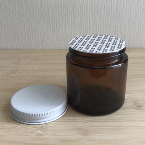 Envases de Vidrio Ámbar Recargables para Cremas Faciales, Tarro con Tapa de Rosca para Lociones Corporales, con Tapa de Plástico Negra para Velas y Exfoliantes - Product Image 4