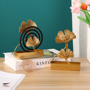 Ginkgo Leaf <b>Mosquito</b> <b>Coil</b> Holder Nordic Iron Tray Indoor Support Stand <b>Mosquito</b> <b>Coil</b> Lighting Device - Product Image 2