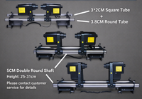 Système de rembobinage automatique 110V 220V à double moteur, déroulage avant et enroulement arrière pour collecteur de médias d'imprimante DTF UV à rouleaux de 60cm à 1.6m