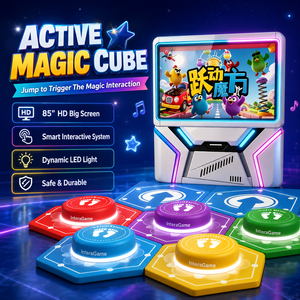 Cubo Interattivo Multigioco con Modalità di Gioco Diverse, LED RGB, Sensore di Pressione, Gioco Arcade a Reazione per Bambini, per Aree Gioco al Chiuso - Product Image 1