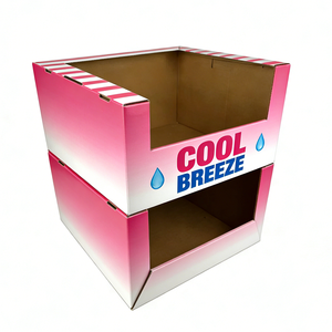 Boîte d'affichage en papier ondulé pour supermarché, emballage de vente au détail, logo personnalisé, pour sacs à main, cosmétiques - Product Image 5